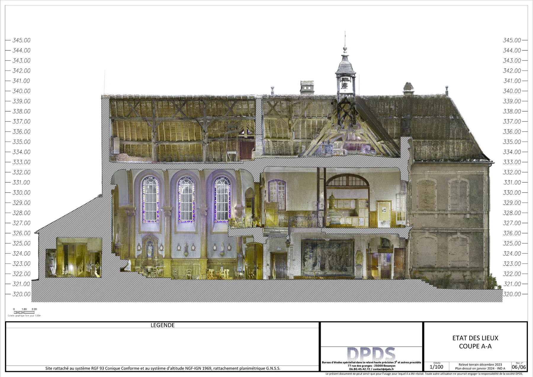 Coupe d’état des lieux d’un bâtiment patrimonial